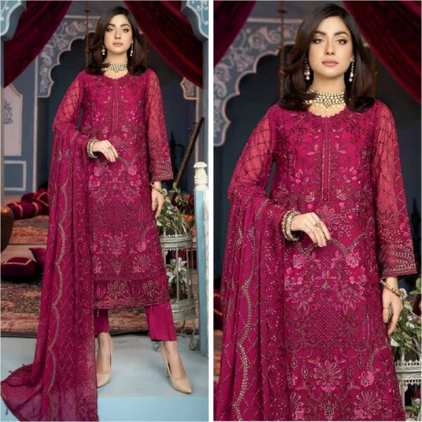 Soft Georgette Embroidery & Sequence Work