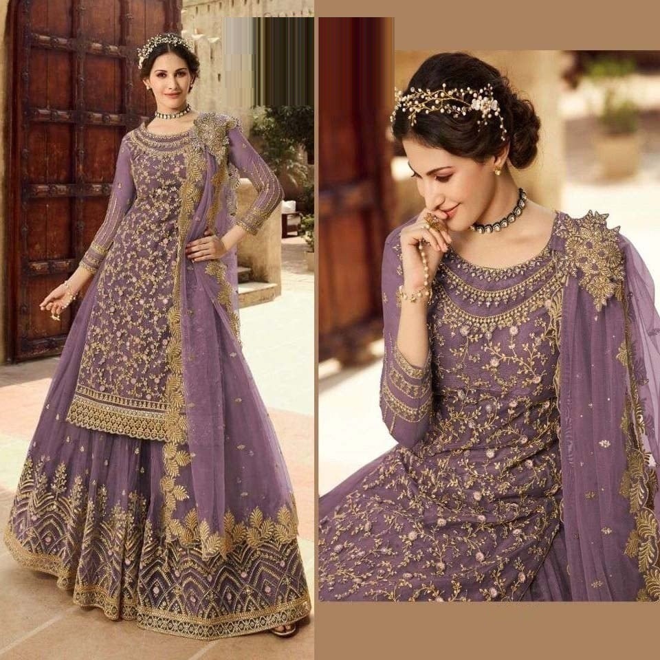 Semi –Stitched Soft Georgette Embroidery Work