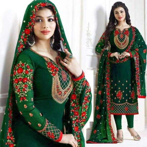 Semi –Stitched Soft Georgette Embroidery Work