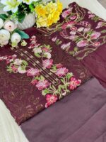 Soft Georgette & Embroidery With Sequence Work