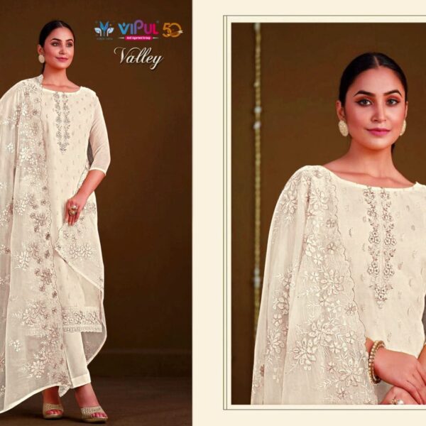 Soft Georgette & Embroidery With Sequence Work