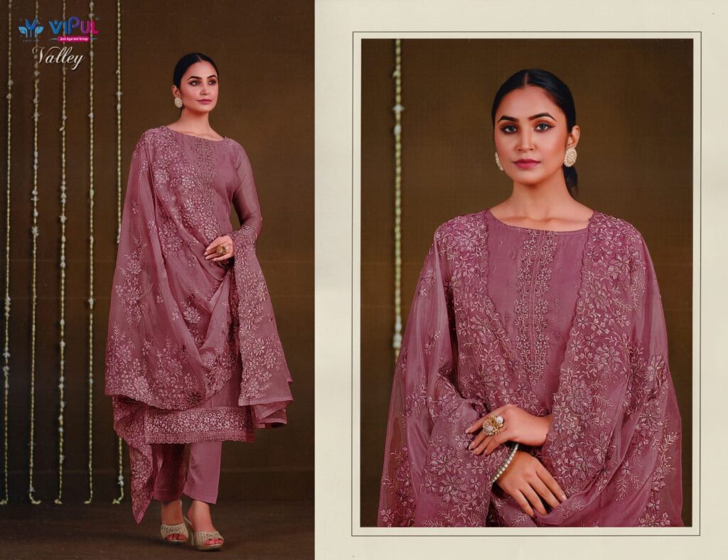 Soft Georgette & Embroidery With Sequence Work