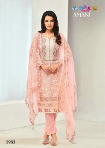 Original Sadabahar Luxury Unstitched 3 Pcs Dress